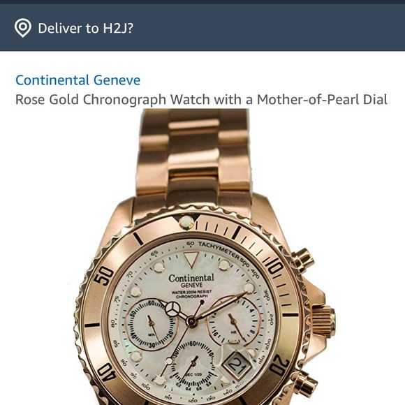 Rose gold chronograph watch - Picture 2 of 8